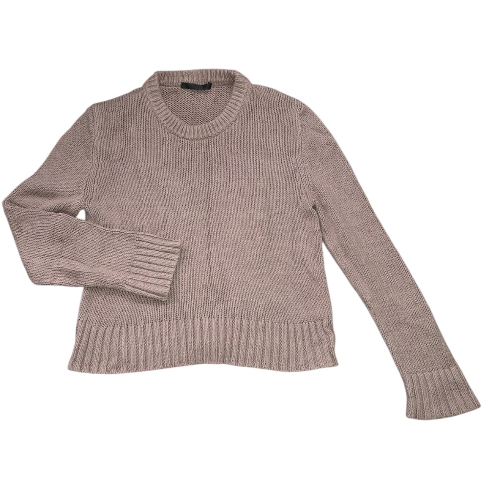 Jenni Kayne Knit Crewneck Sweater in Dusty Taupe Tan Size S